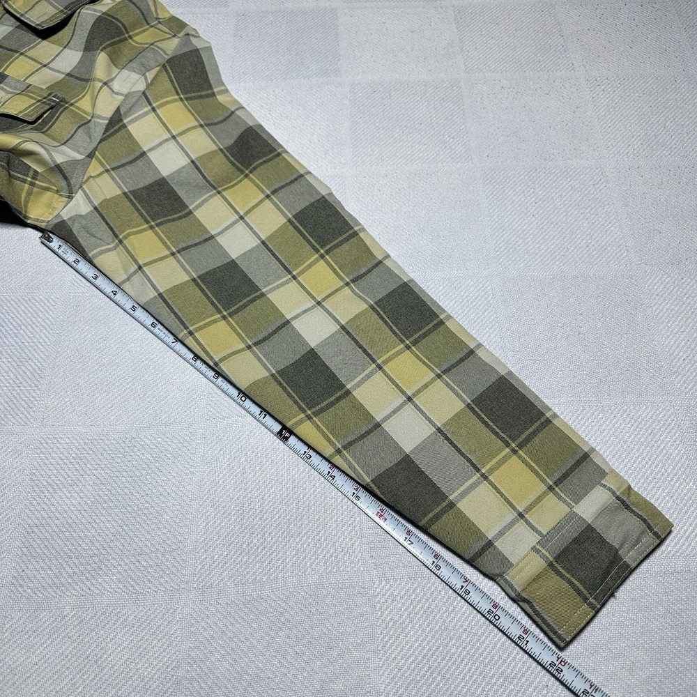 NEW Adidas Flannel Shirt Rain Jacket Mens XL Yellow Plaid Water Repellent NWT - Picture 13 of 14